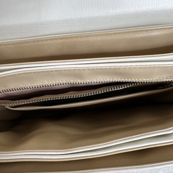 Robert Bestien Vintage White Faux Leather shoulder Adjustable Strap - Picture 9 of 12